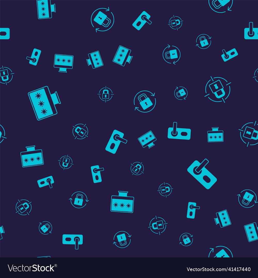 Set monitor with password lock and fingerprint Vector Image Set monitor with password lock and fingerprint