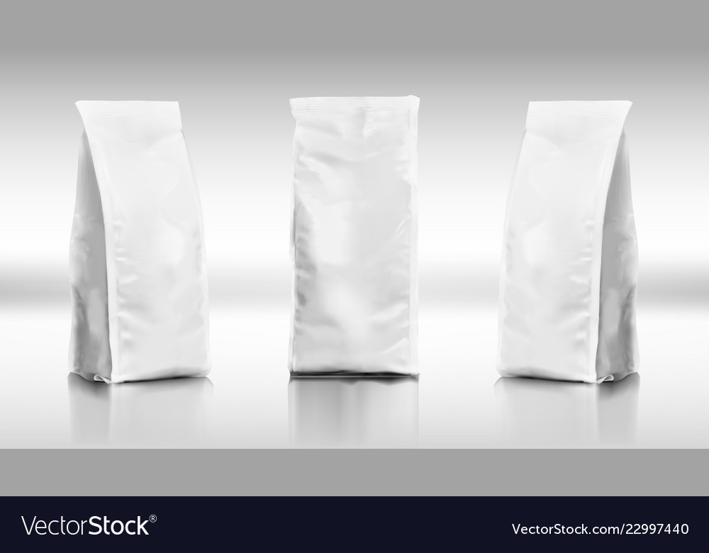Set Of Realistic Plastic Food Tall Bags