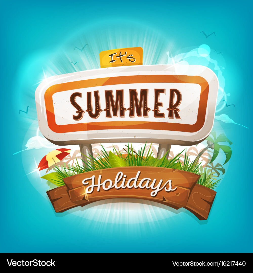 Summer holidays background Royalty Free Vector Image