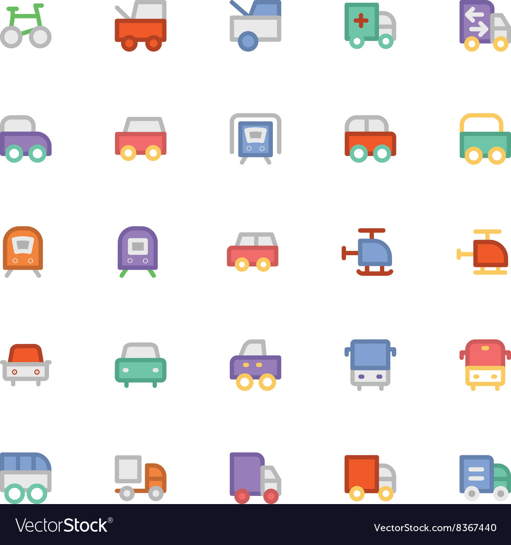 Transport icons 6 Royalty Free Vector Image - VectorStock