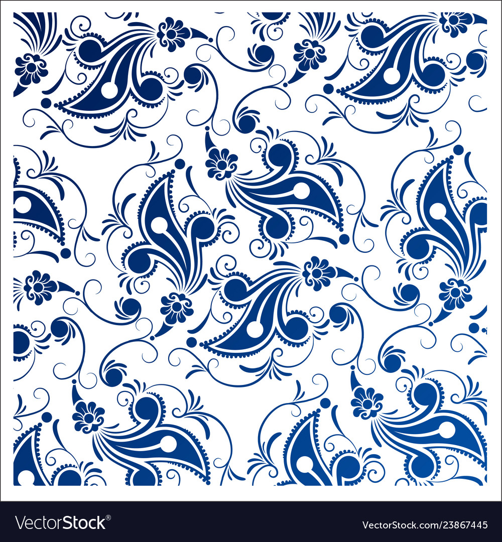 Batik design style patterns are same for fabric vector image Batik design style patterns are same for fabric