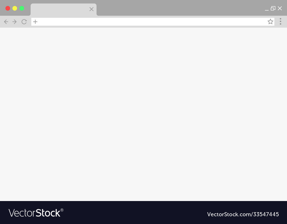 Browser new window website mockup empty web bar vector image Browser new window website mockup empty web bar