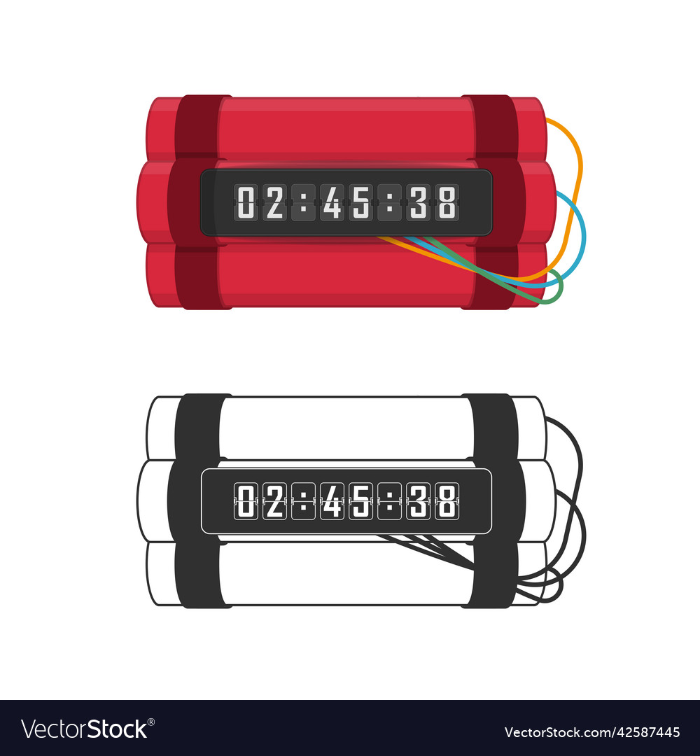 Dynamite with timer vector image Dynamite with timer