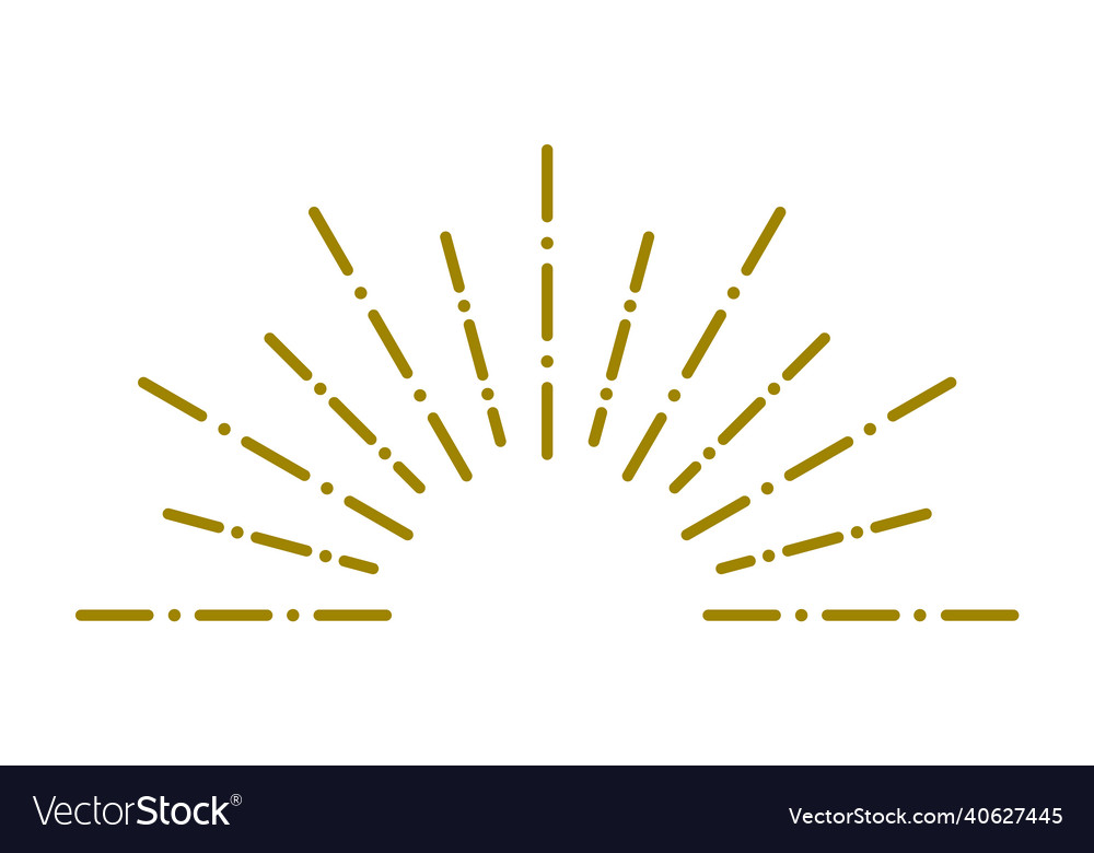 Flash icon half circle light rays in retro style Vector Image Flash icon half circle light rays in retro style