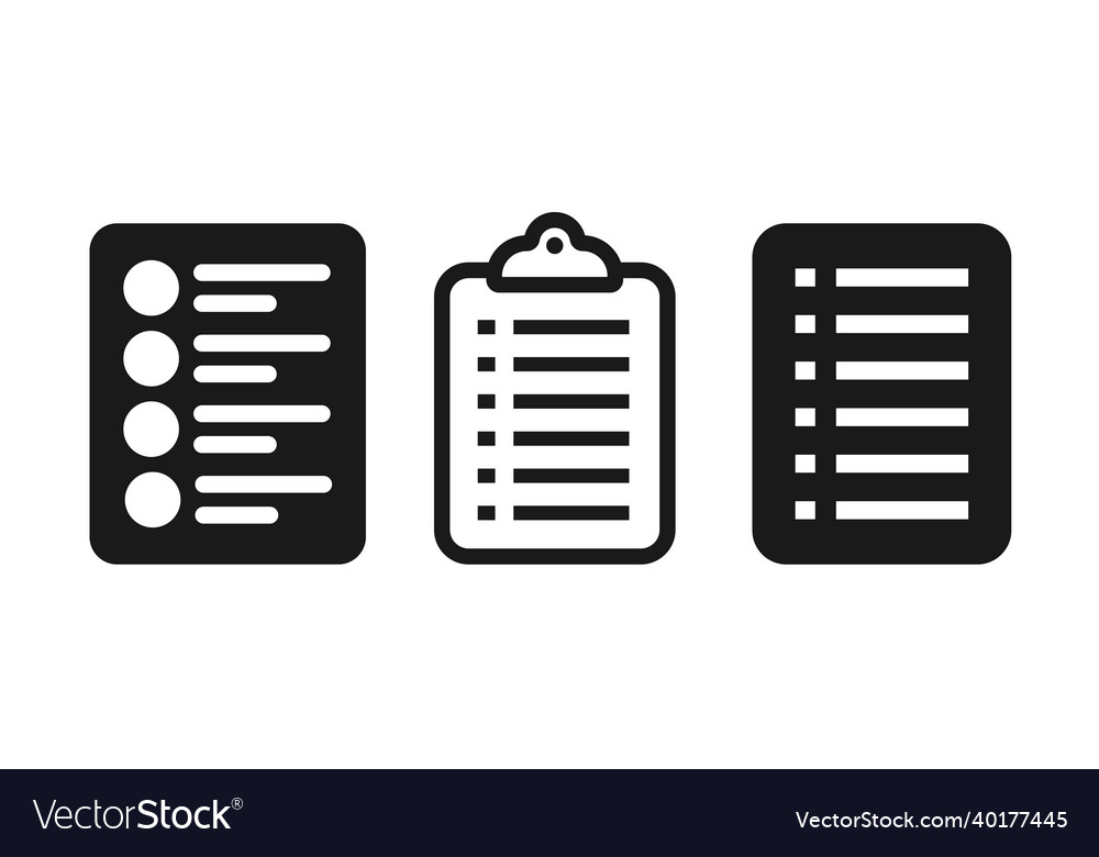 Flat list set icon symbol design