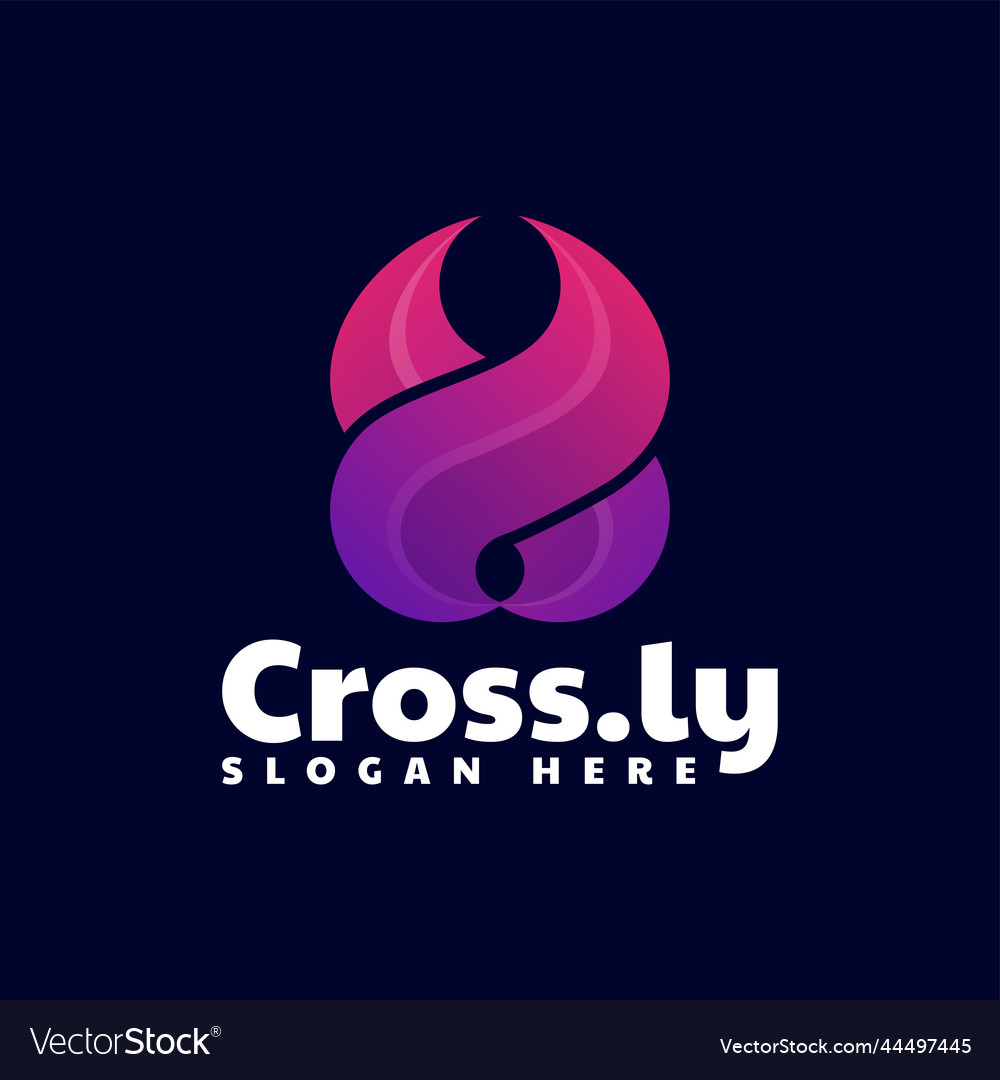 Logo cross gradient colorful style