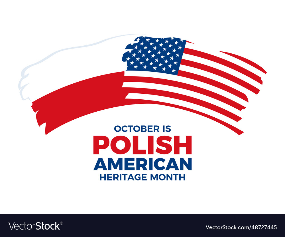 Polish american heritage month poster Royalty Free Vector