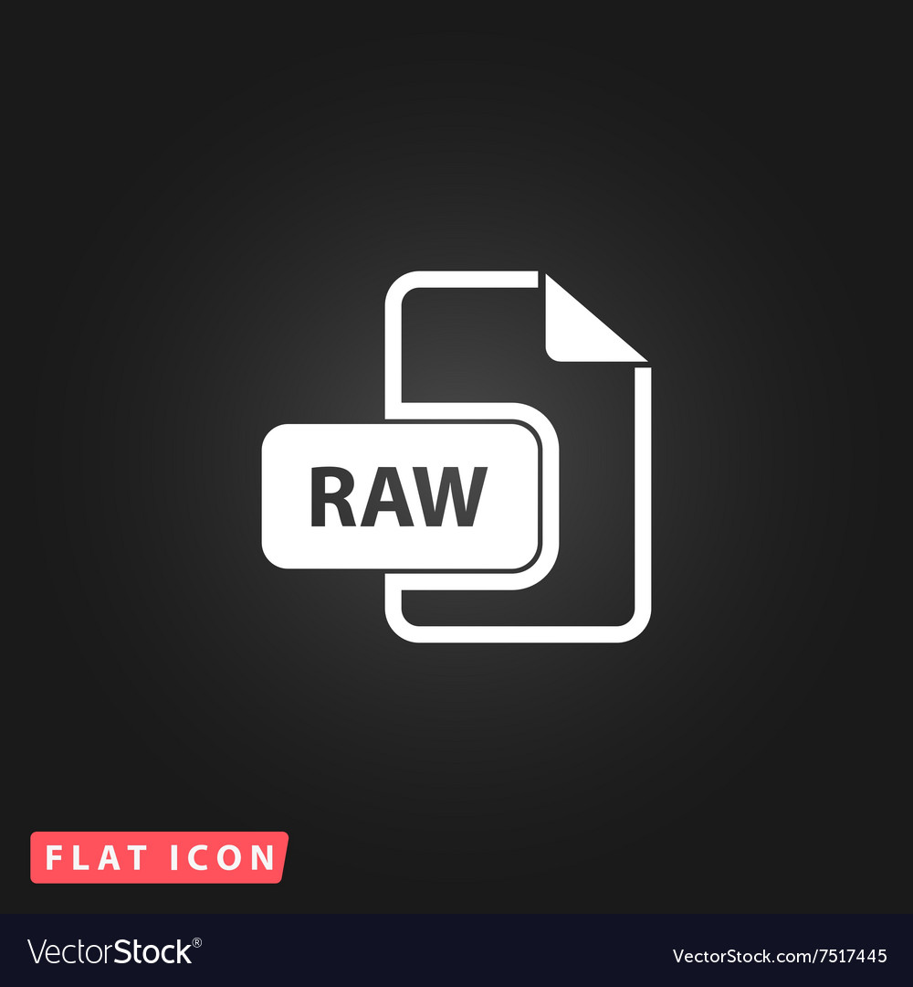 Raw image file extension icon
