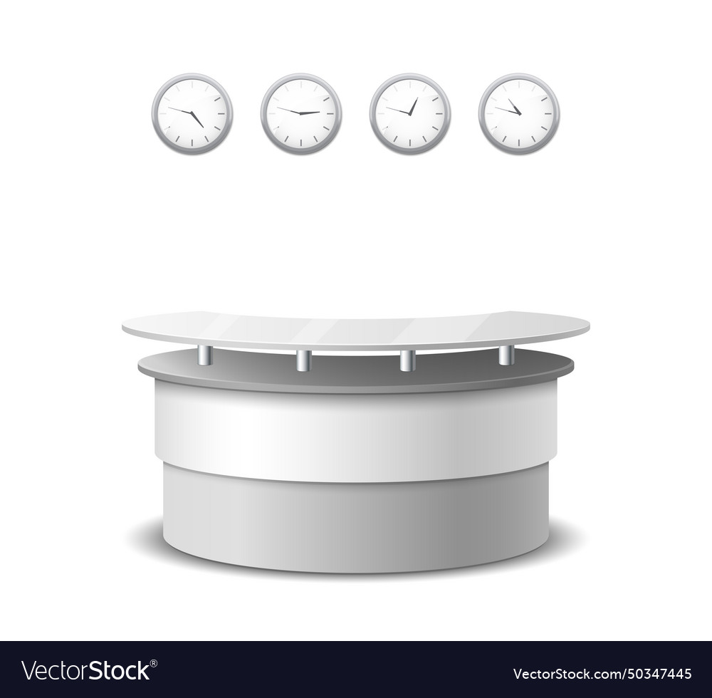 Realistic reception counter Vector Image Realistic reception counter