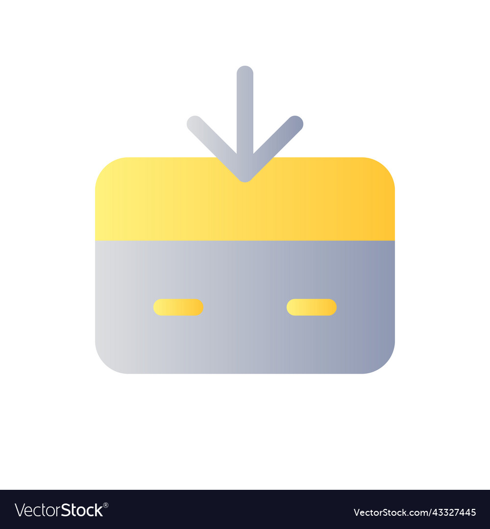Receive money flat gradient color ui icon vector image Receive money flat gradient color ui icon