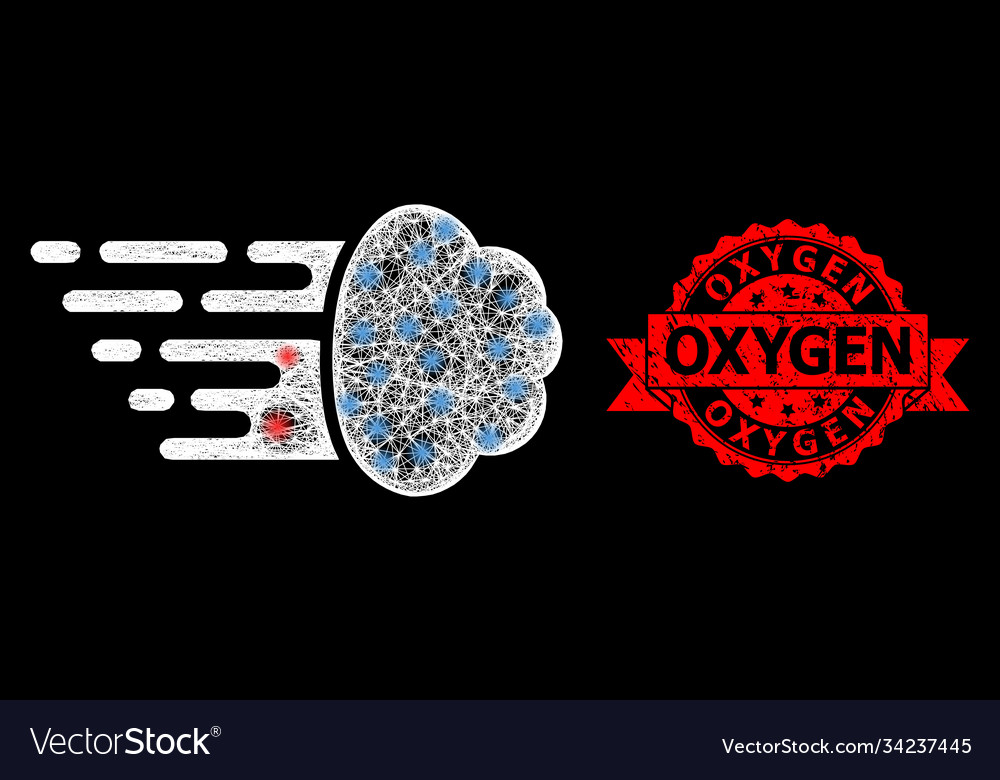 Kratzer Sauerstoff Stempeldichtung und hell polygonal