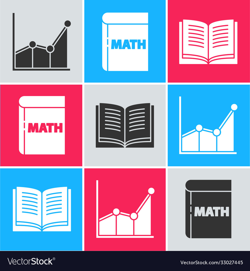 Set graph schedule chart diagram book vector image Set graph schedule chart diagram book