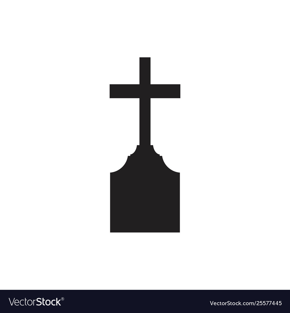 Tombstone-Ikone isoliert auf weißem Hintergrund vector image Tombstone-Ikone isoliert auf weißem Hintergrund