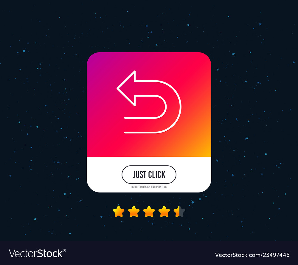 Undo arrow line icon left turn