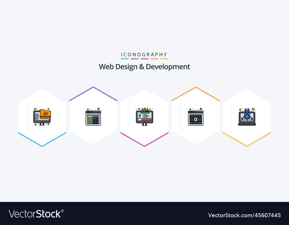 Web design and development 25 filledline icon