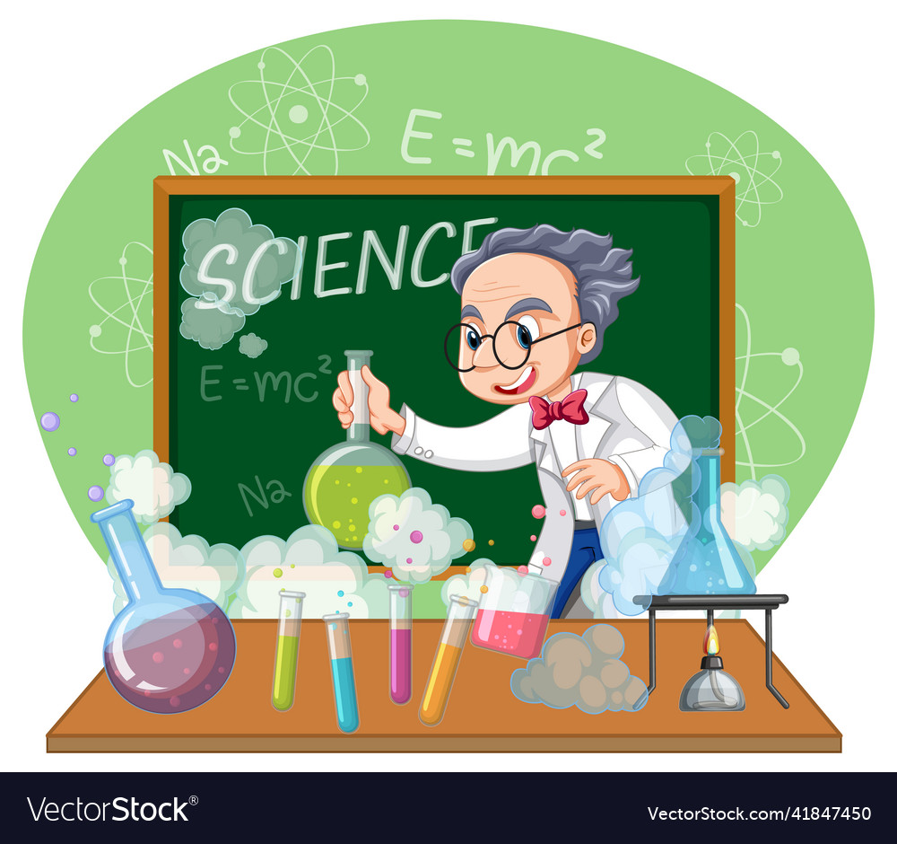 A scientist experiment in the lab Royalty Free Vector Image