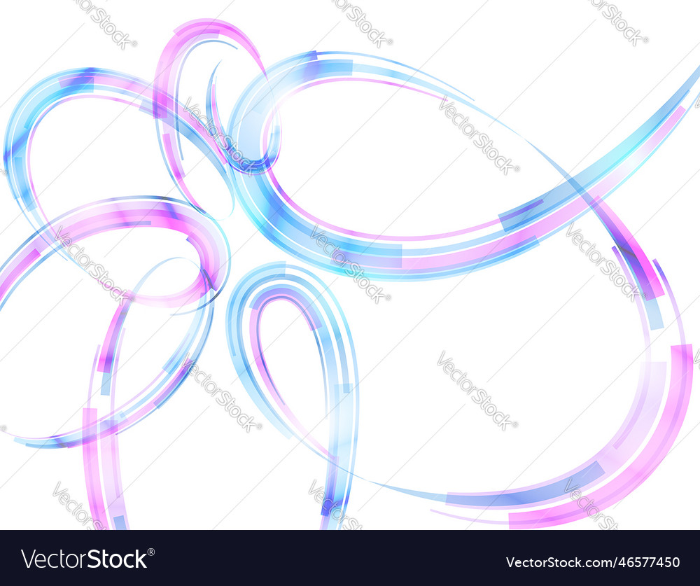 Abstract spiral stripes in form of loops and arcs