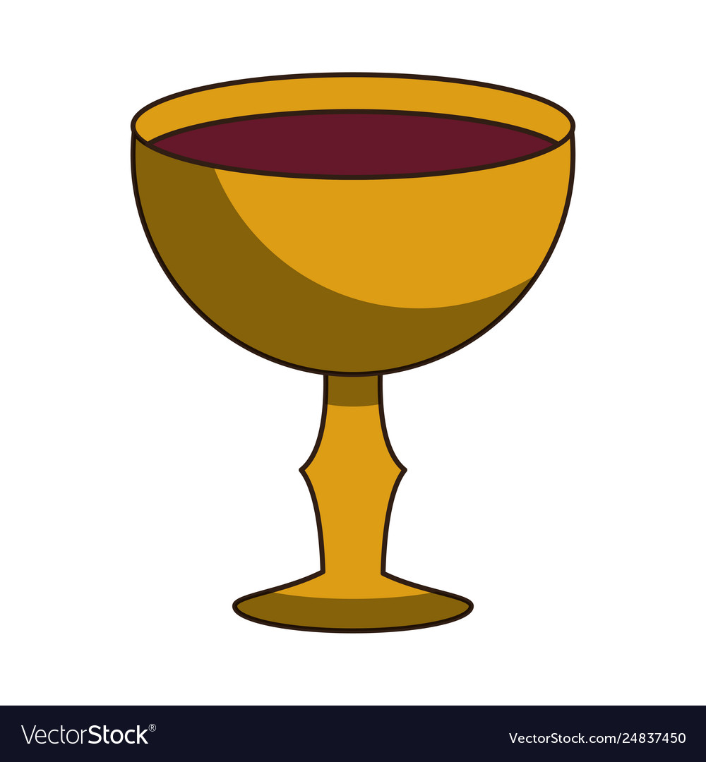 Catholic chalice with wine Royalty Free Vector Image