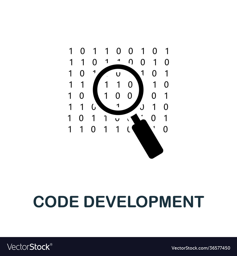 Code development icon creative element design vector image Code development icon creative element design