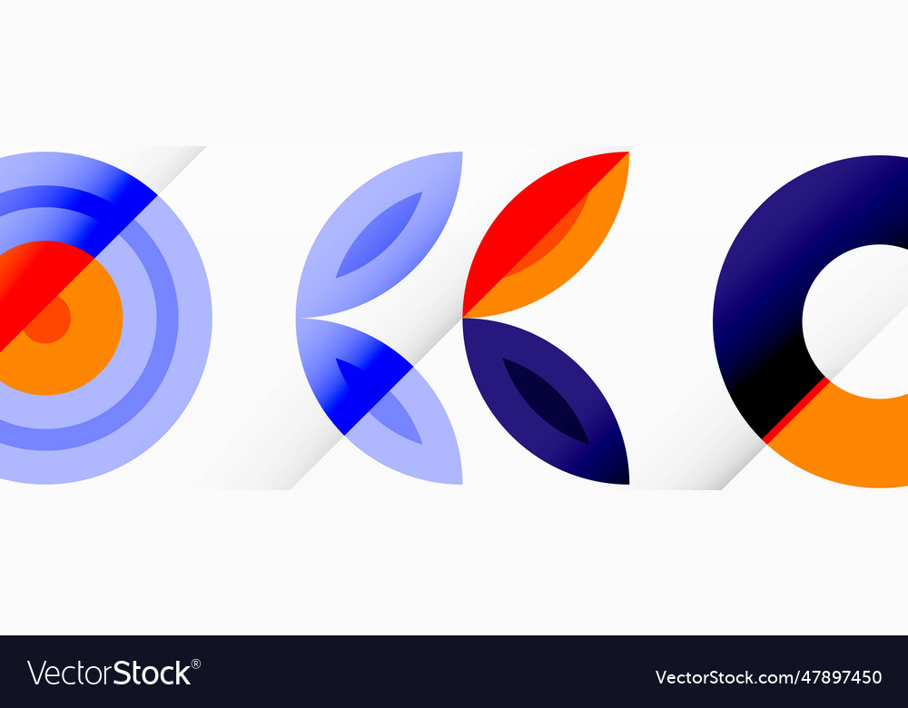 Colorful circles in a grid composition abstract vector image Colorful circles in a grid composition abstract