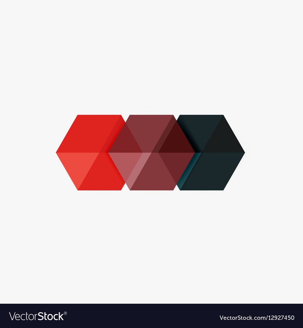 Empty blank hexagon layout geometric template