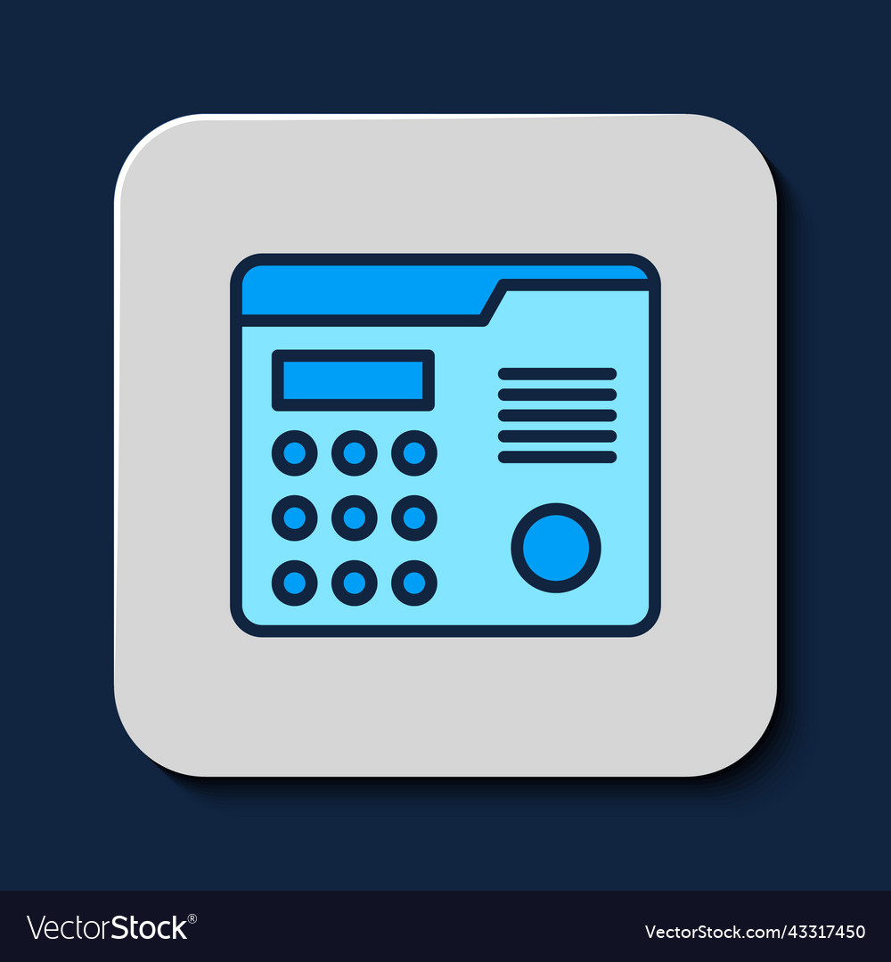 Filled outline house intercom system icon isolated vector image Filled outline house intercom system icon isolated