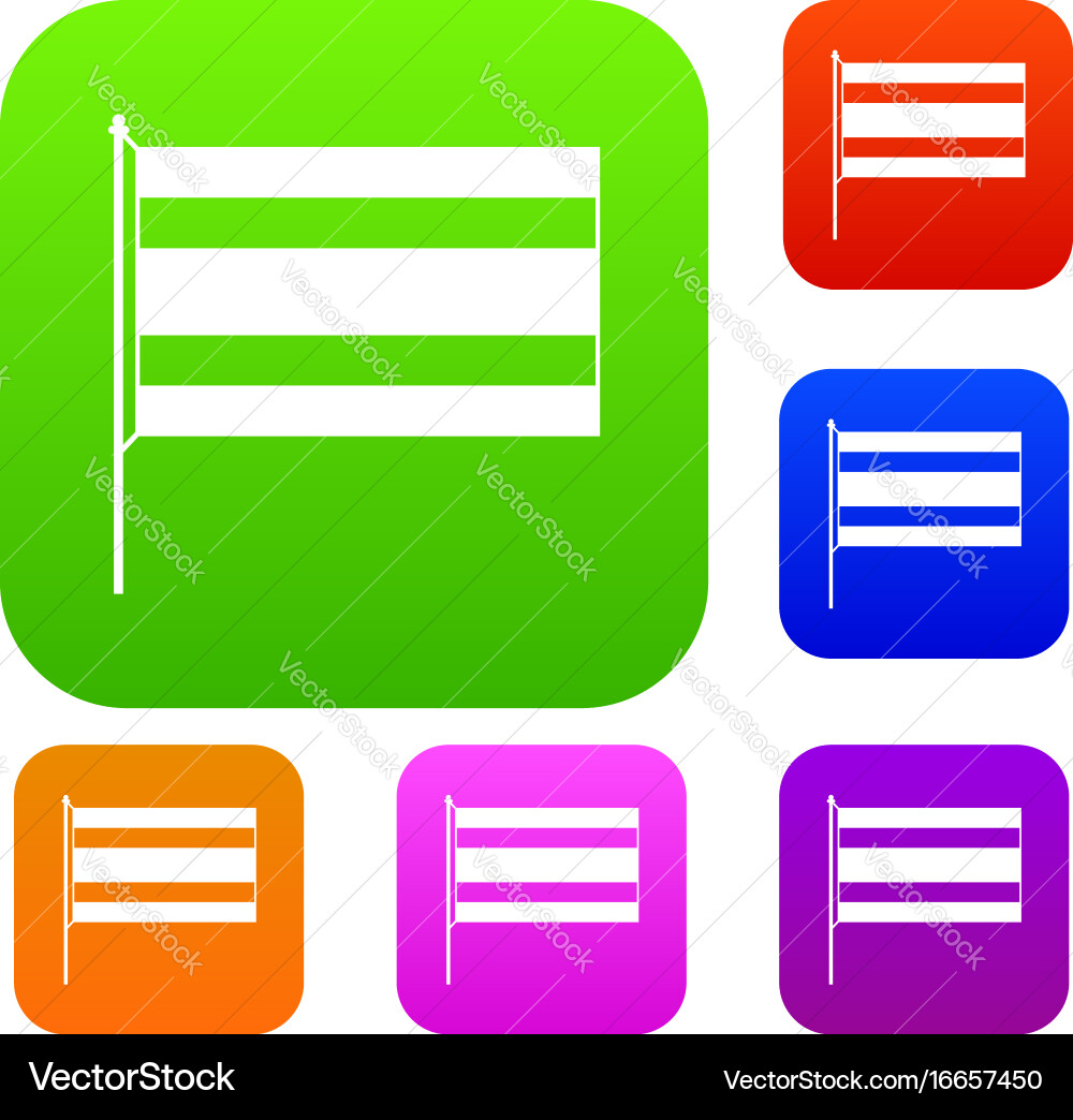 Flag set collection Royalty Free Vector Image - VectorStock
