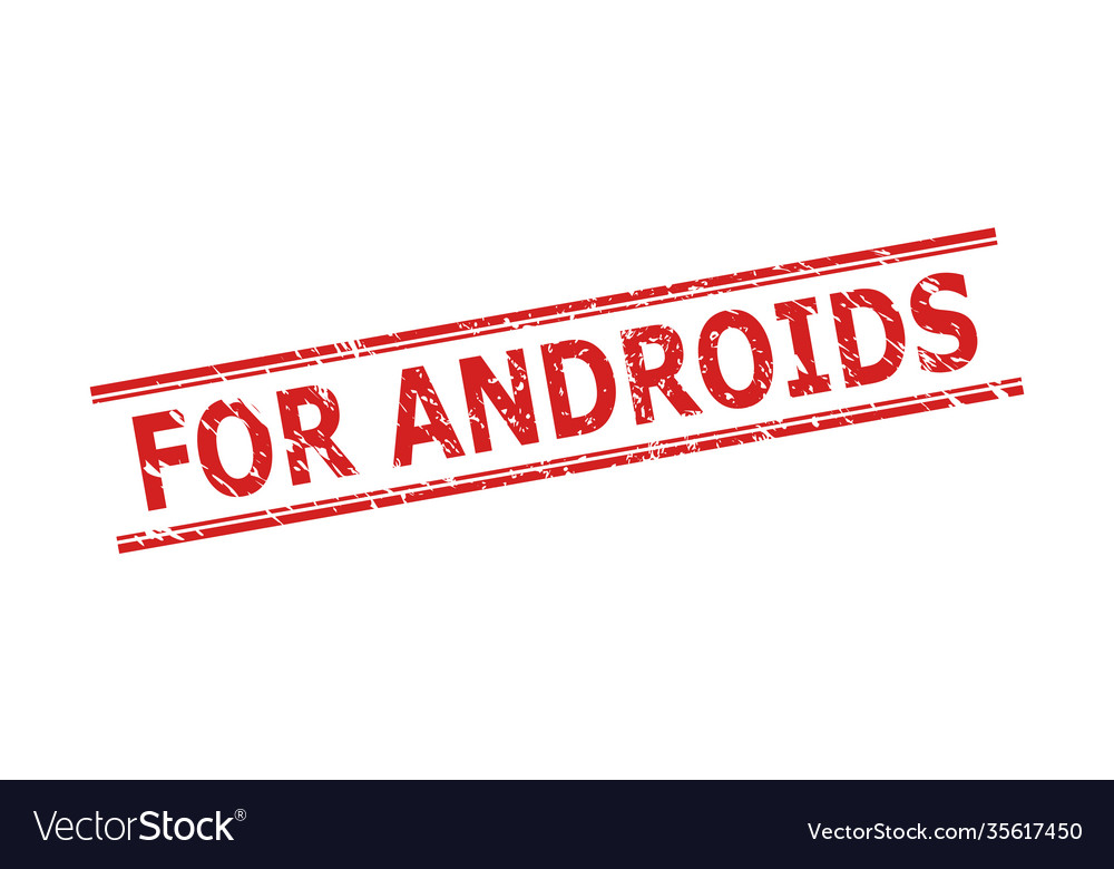 For androids seal with unclean style and double vector image For androids seal with unclean style and double