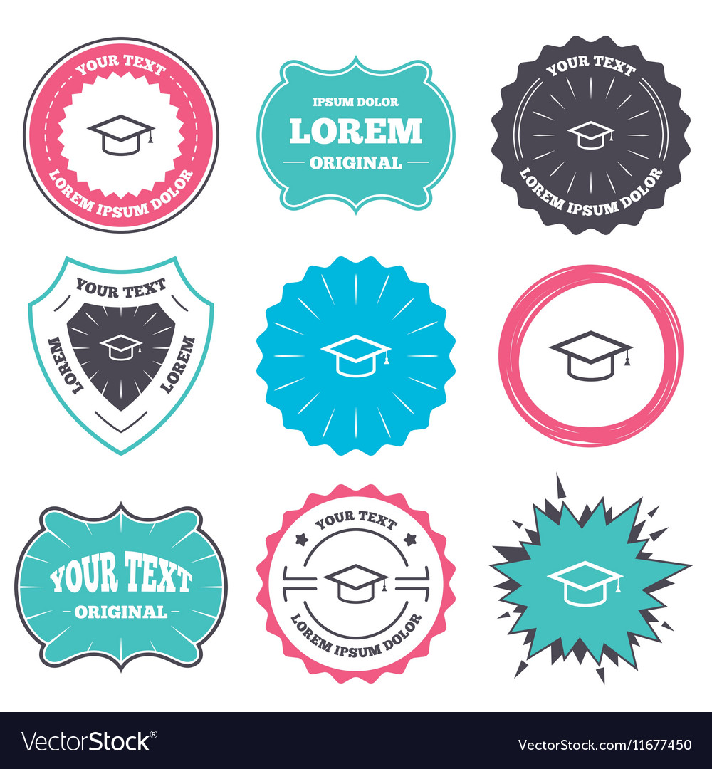 Graduation cap sign icon education symbol