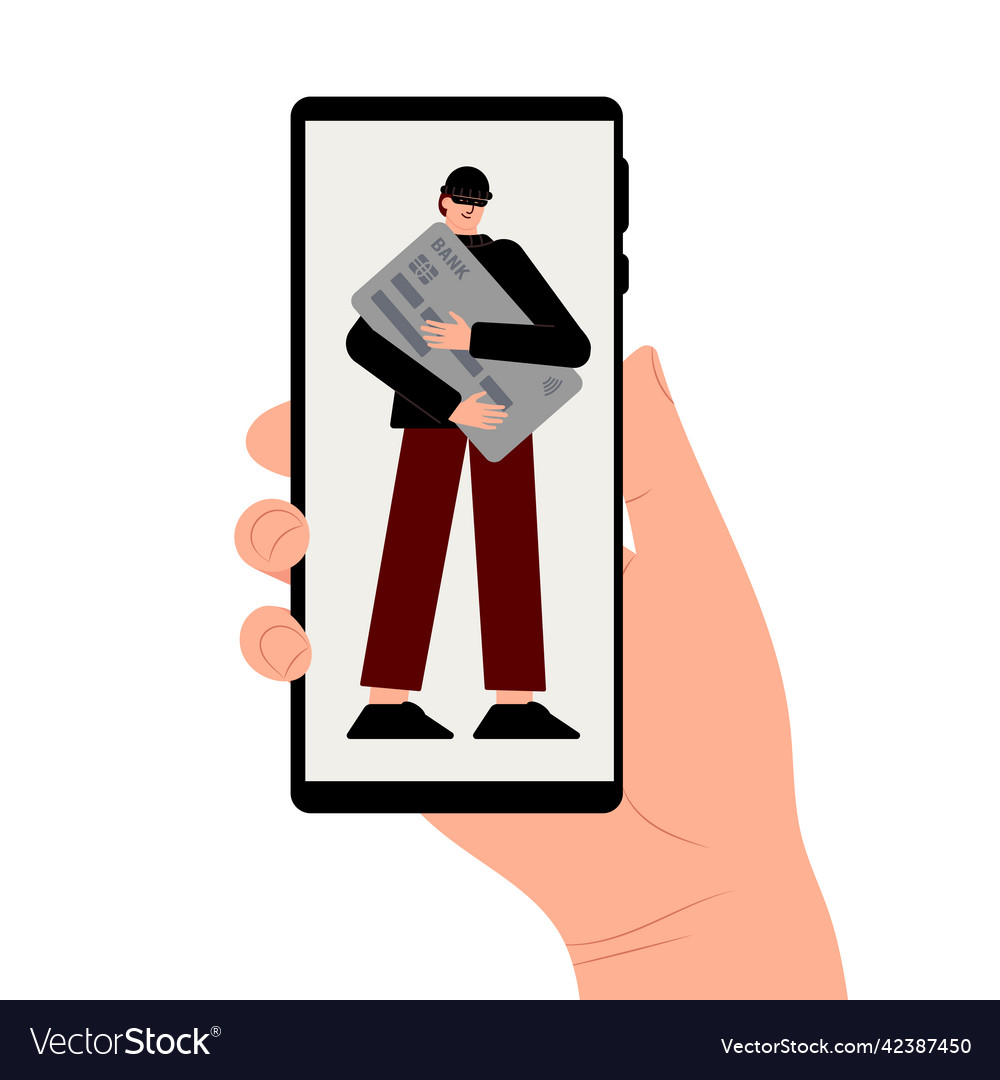 Hacker Angriff Betrug mit Benutzerdaten auf Social vector image Hacker Angriff Betrug mit Benutzerdaten auf Social