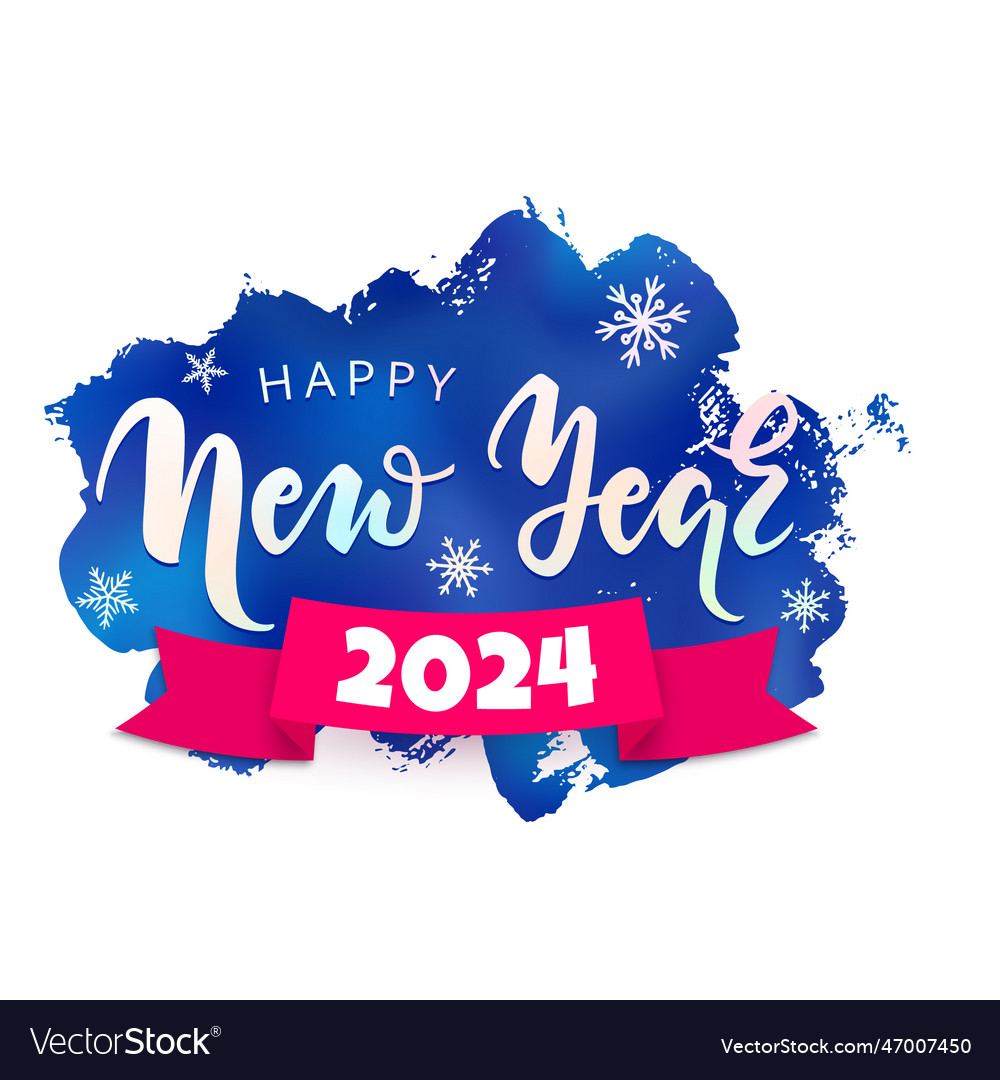 Happy New Year 2024 Foil Gradient Design Vector 47007450 