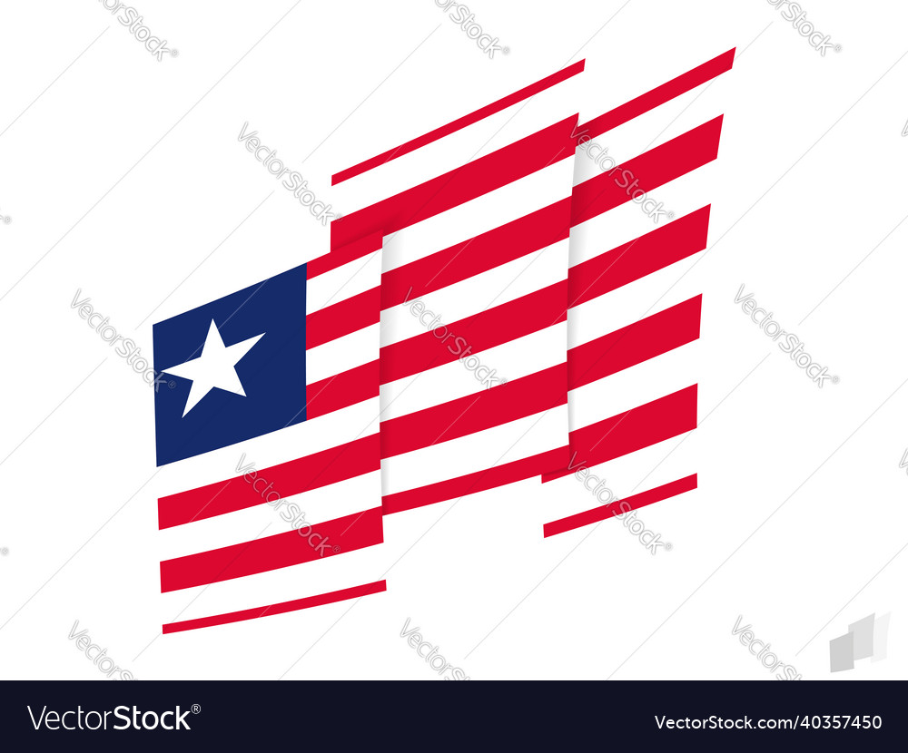 Liberia-Flagge in einem abstrakten Design modern