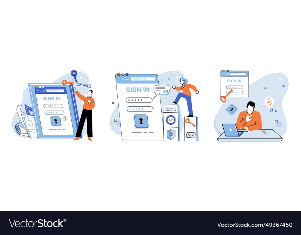 Login password users should provide their name vector image Login password users should provide their name