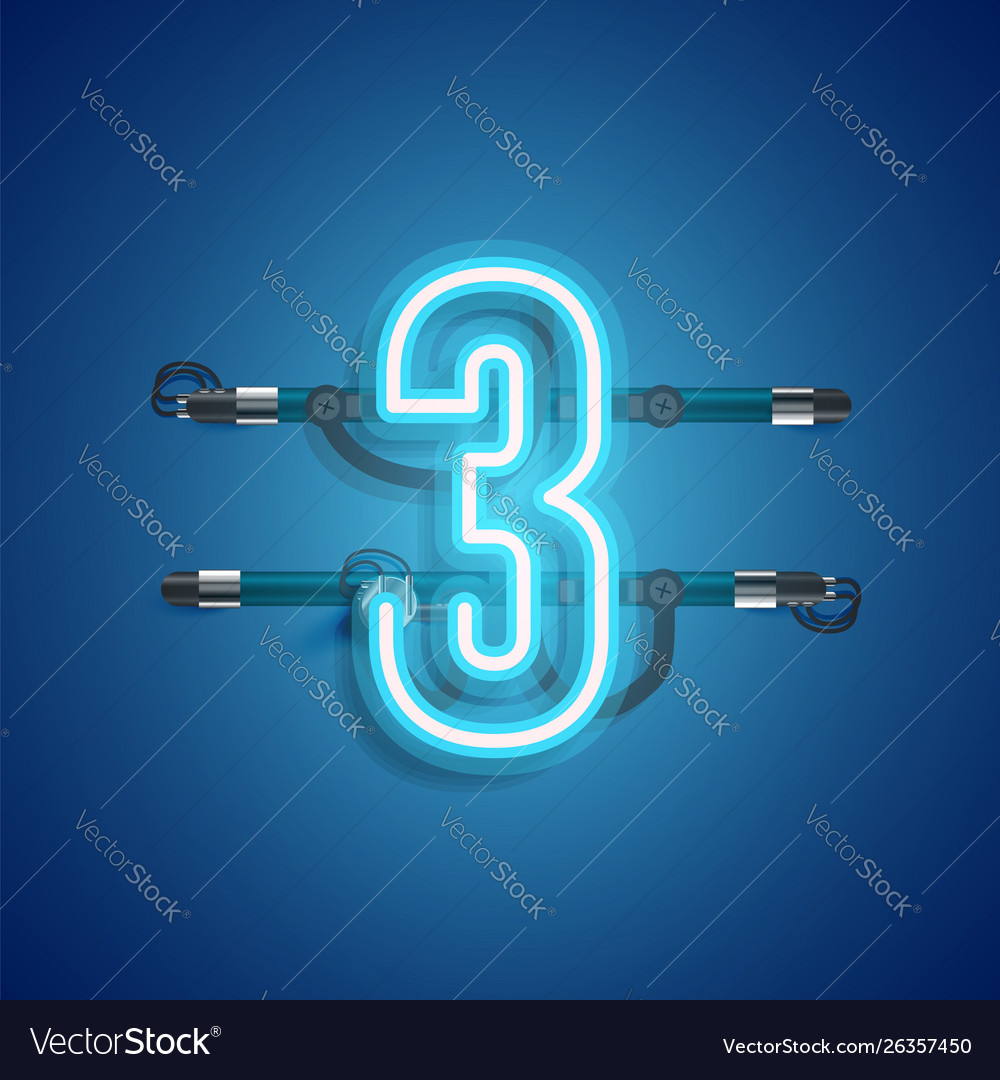 Realistic neon character with wires and console vector image Realistic neon character with wires and console