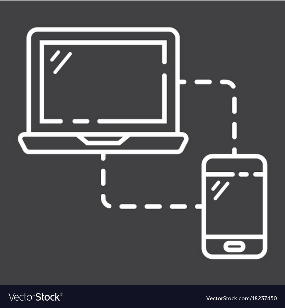 Responsive web design line icon seo development