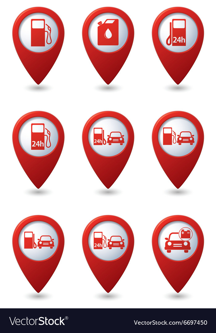 Set of transport red pointer