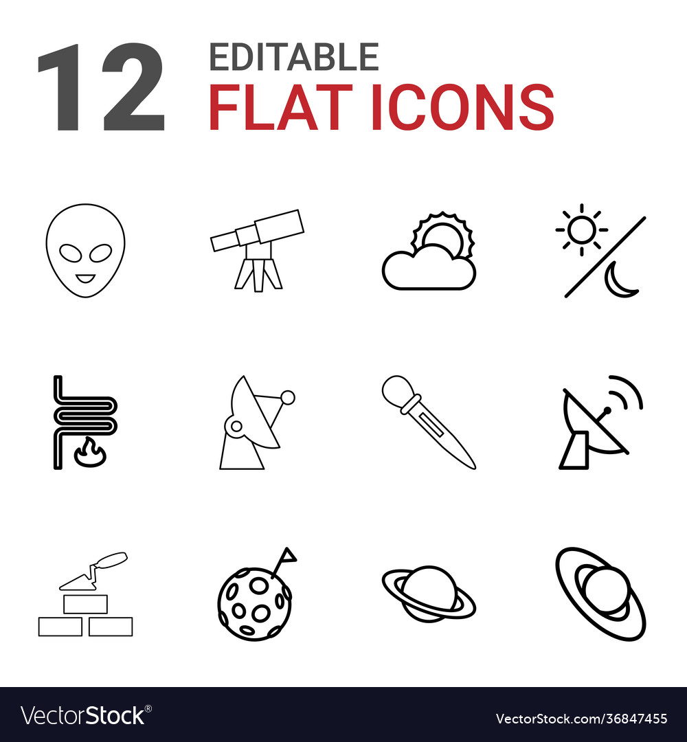 12 space icons