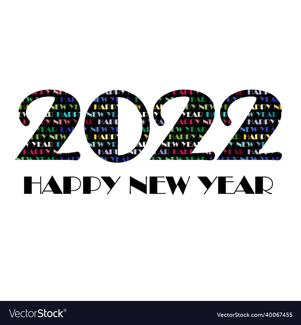 2022-graphic-with-art-deco-typography-pattern-vector-image