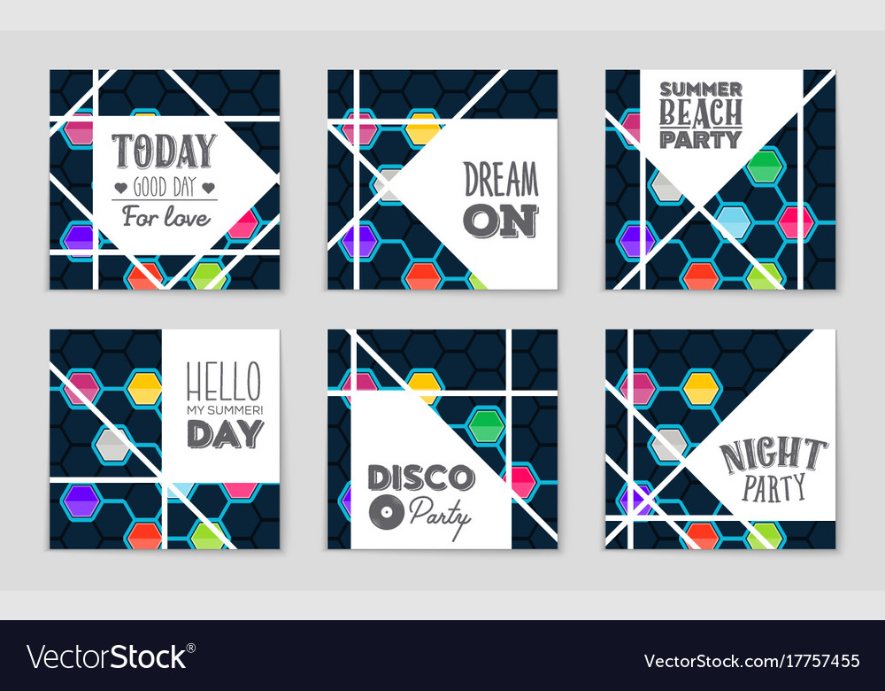 Abstract layout background set for art