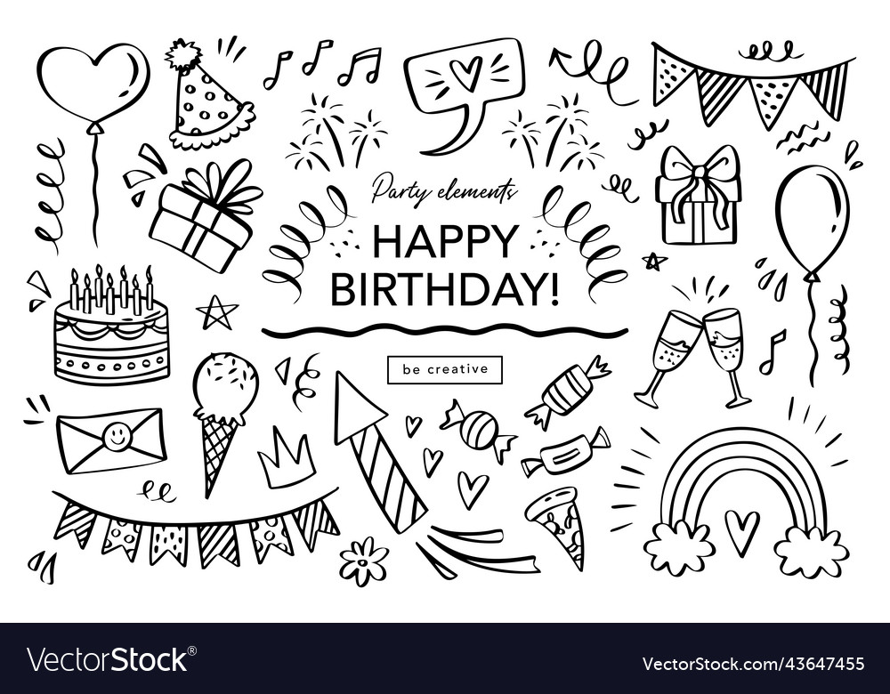 Birthday Doodle Party Set