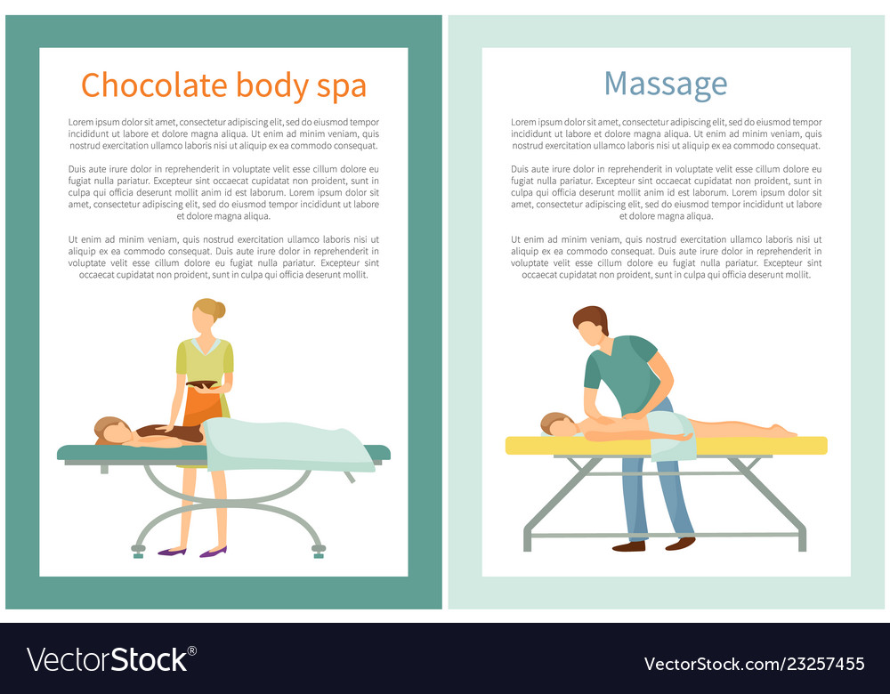 Massage and chocolate body spa procedures masseur