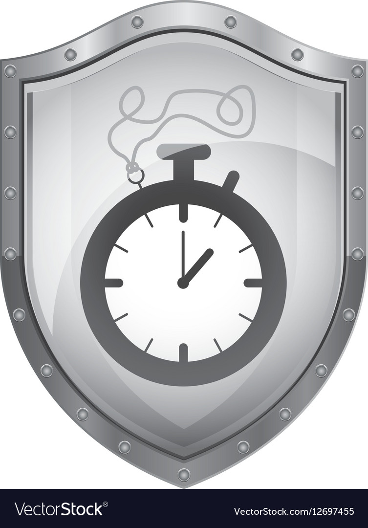 Metallic shield with chronometer cord