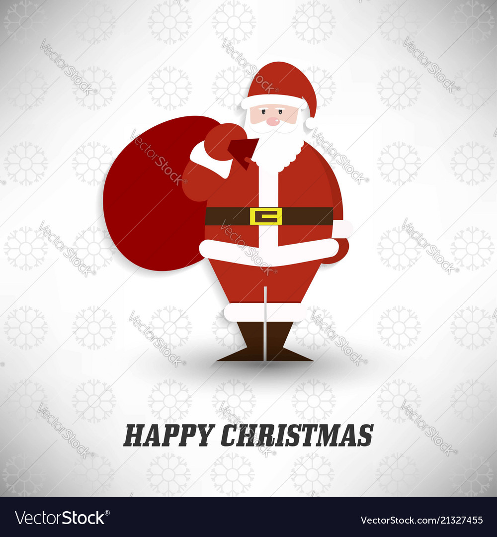 Santa clause card with pattern background