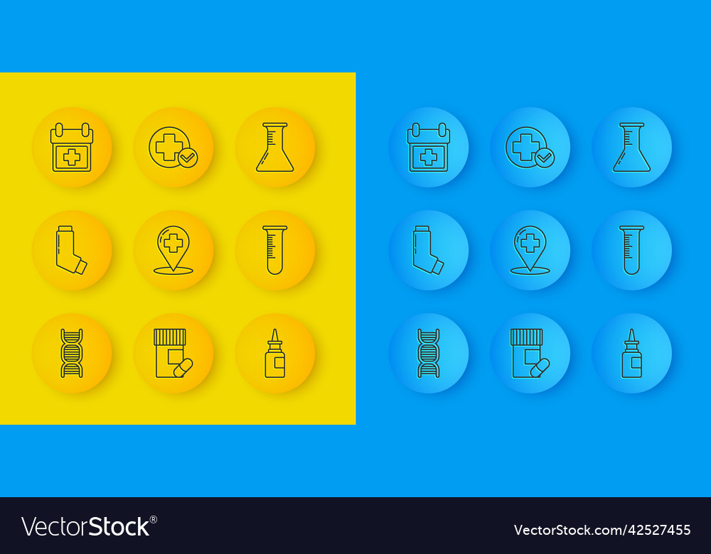 Set line dna symbol inhaler map pointer