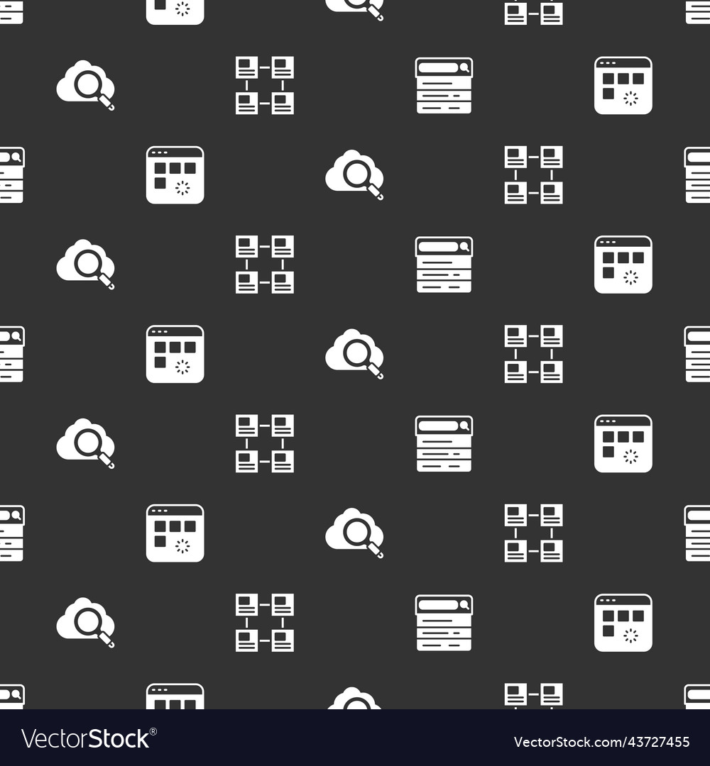 Set search engine loading data window cloud Vector Image Set search engine loading data window cloud