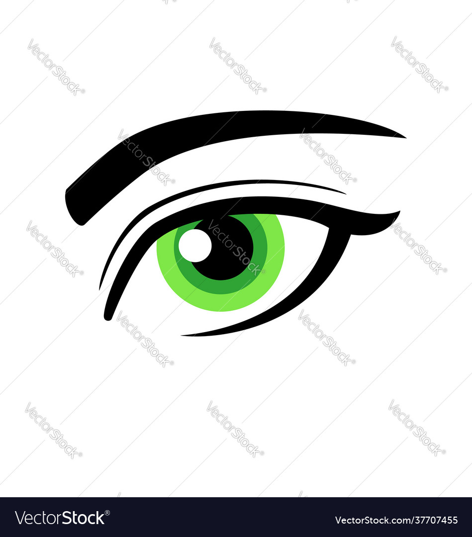 Simple Beautiful Female Human Eye Icon Royalty Free Vector