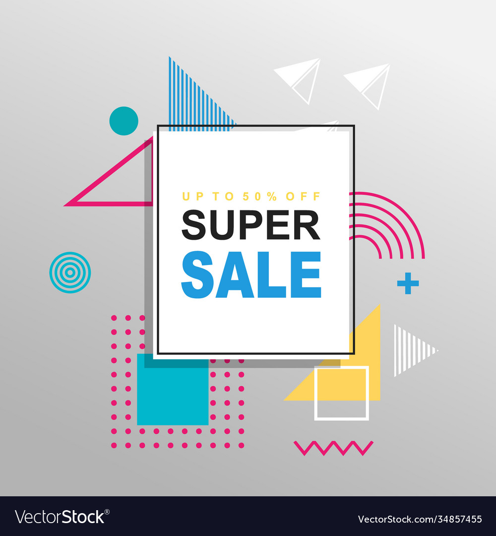Super sale abstract geometric vector image Super sale abstract geometric