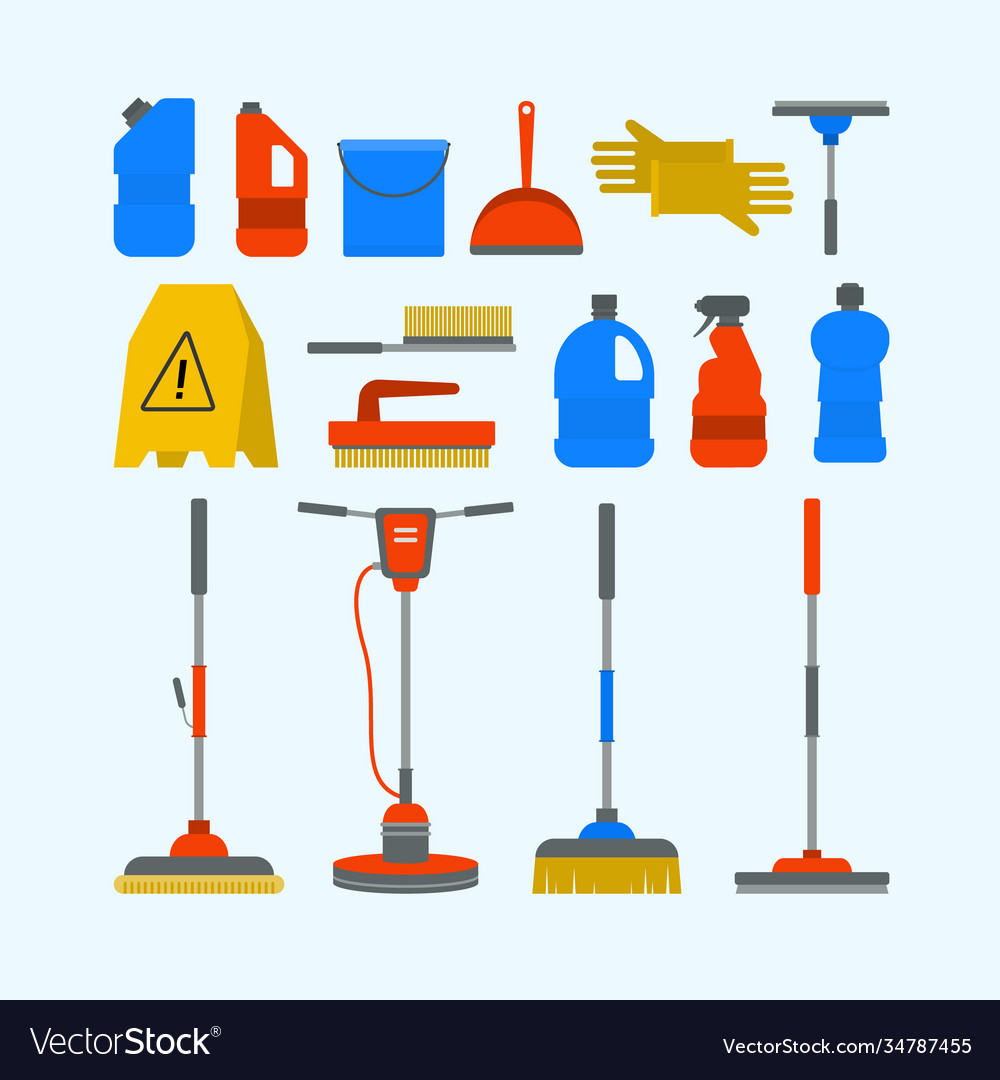 Surface cleaning objects Royalty Free Vector Image