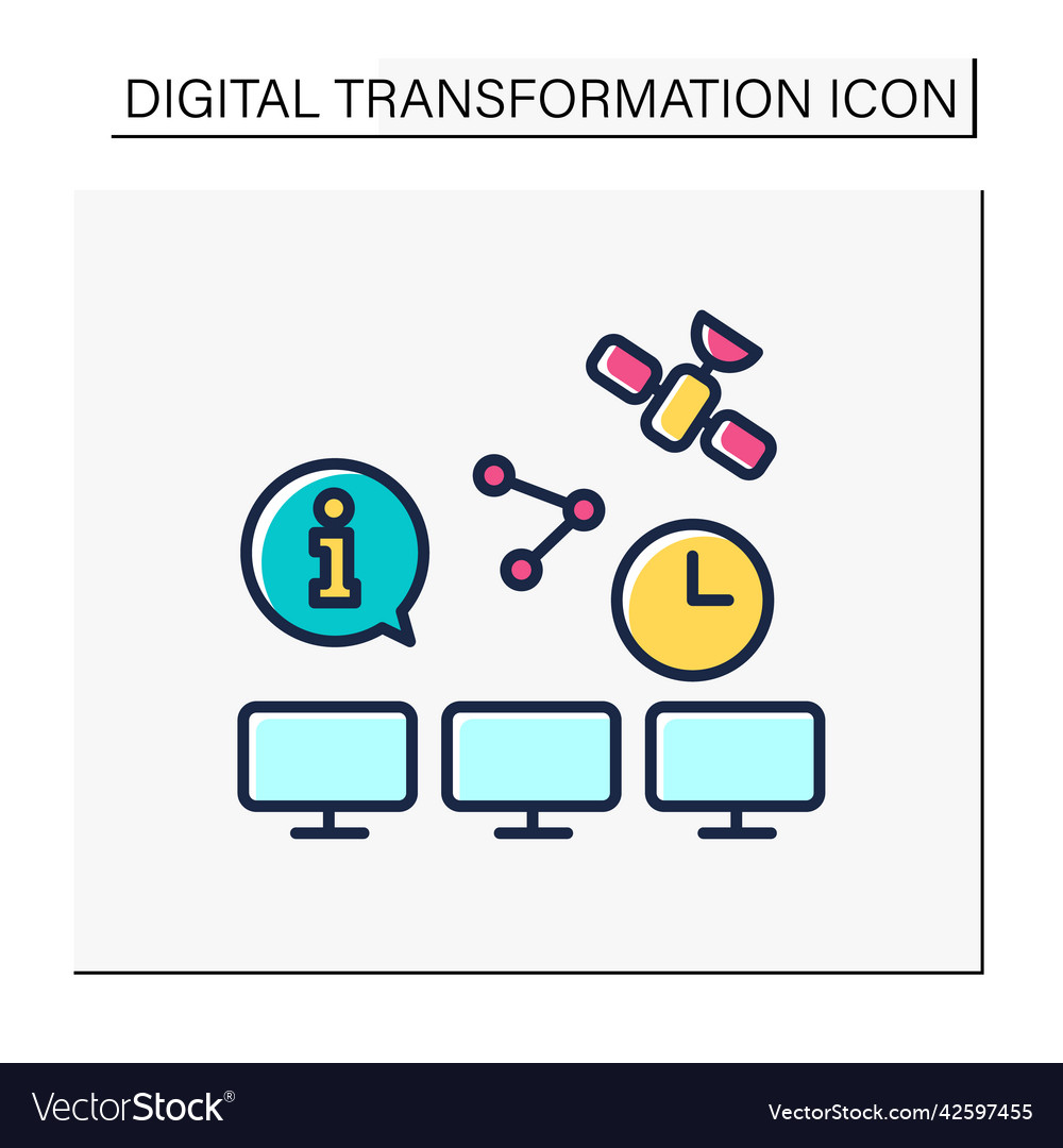 Synchronization color icon Vector Image Synchronization color icon