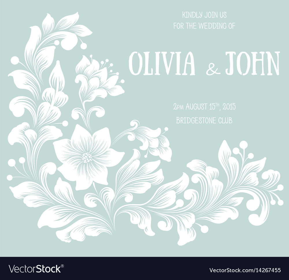 Wedding invitation and announcement card